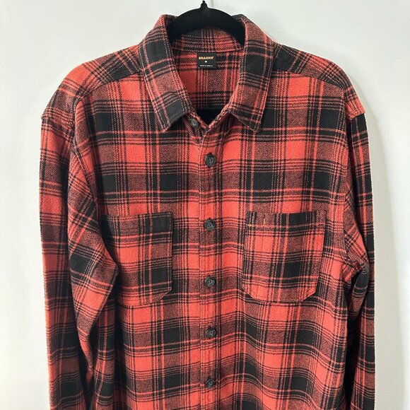 Brahma Other - Orange & Black Brahma Medium Flannel Shirt 100% Cotton